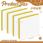 Frienda 24 Pcs 2" x 2" Rubber Carving Blocks Linoleum Blocks for Printmaking, Stamp Making, DIY Crafting, Scrapbook, Painting, Soft and Easy to Carve (White Yellow)