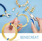 BENECREAT 14K Gold Plated Square Copper Wire - 16.4FT 20 Gauge Wire for Jewelry Making, Beading, Crafting