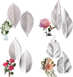 KALAIEN 8Pcs Sugar Paste Leaf Veiners Fontant Mold Fondant Silicone Leaf Rose/Peony/Lily 3D Craft Tool