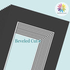 MBC MAT BOARD CENTER, 10 Pack 4x6 for 3x5 Black Picture Mats Frame Mattes, Bevel Cut, Acid Free, 4-ply Thickness
