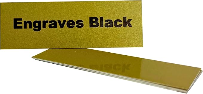 Blank Metal Plates for Laser Engraving - 4 Pack | Aluminum Sheets 0.020" Thick | CO2, Diode, Fiber Laser Compatible | Multiple Sizes & Colors (Gold (engraves black), 1.5x3 inch)