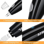 AFMAT EE04 Electric Eraser for Artists, Rechargeable Electric Eraser Kit, 140 Refills for Drafting, Electric Pencil Eraser - Battery Operated for Drawing Pencils, Crafts, Arts
