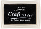 Black Ink Pad Finger Washable Kids Stamp Ink Pad for Rubber Stamps Paper Scrapbooking