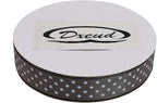 Polka Dot Grosgrain Ribbon 25 Yard Each Roll 100% Polyester (5/8", Gray)