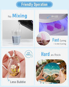 Nicpro UV Resin 200g, 2 PCS Crystal Clear UV Glue Hard, High Viscosity & Quick Curing UV Epoxy Resin Kit for Jewelry Making, Craft, Doming, Coating and Casting