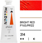 MEEDEN Artist Grade Oil Paint: Bright Red - 60ml/2oz Tube - Professional Art Paints for Canvas Painting
