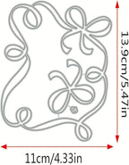 Festivals Metal Cutting Die for Scrapbooking, Christmas Cut Stencils for DIY Scrapbook Photo Album Decorative Paper Card, Card Making Supplies, Embossing (Decorative Knot 5.4 x 4.3 in)