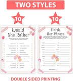 Birthday Party Games Set for Girls, Funny Girls Party Game, Girl Birthday‘s Supplies, Activity, Decorations, Includes Who Knows the Birthday Girl Best, Scattergories, 20 Double Sided Games Cards