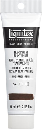 Liquitex Professional Heavy Body Acrylic Paint, 2-oz (59ml) Tube, Transparent Burnt Umber