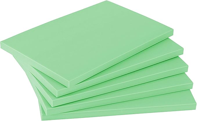 ZOENHOU 20 PCS 4 x 6 Inch Rubber Stamp Carving Blocks, Linoleum Blocks for Printmaking, Stamp Making, Green