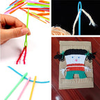 300 Piece Plastic Sewing Needle Set - Big Eye Safety Yarn & Crafting Needles - 3.54" Long - Ideal for Kids' Crochet, Darning & Handmade Projects - Random Color