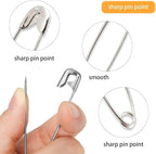 720 Pcs 3 Colors Safety Pins 4 Sizes Strong Safety Pins with Storage Box Assorted for Craft Sewing Art Clothes Jewelry Making(Gold, Black, Silver)