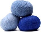 Pullu - Baby Alpaca Merino Wool Yarn Set of 3 Skeins (150 Grams) Worsted Weight - Sourced Directly from Peru - Heavenly Soft and Perfect for Knitting and Crocheting (Plum)