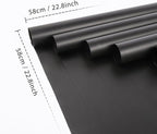FUHITIM 20 Sheets Flower Wrapping Paper - Waterproof Floral Bouquet Packaging Paper for DIY Crafts，Florist Supplies Packaging Paper for Wedding Birthday Gift (Misty Black)