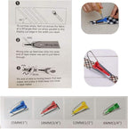 HONEYSEW Bias Tape Maker Kits All 5 Sizes 6MM 9MM 12MM 18MM 25MM Binding Foot Craft Clips Awl Quilter's Pin