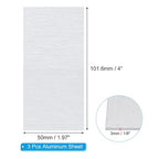 PATIKIL 6061 T651 Aluminum Sheet Metal 4 x 1.97 x 1/8(0.125") Inch 3Pcs Flat Plain Aluminum Plate Covered Stock with Protective Film, Heat Rectangle 3MM for Lndustry Crafting