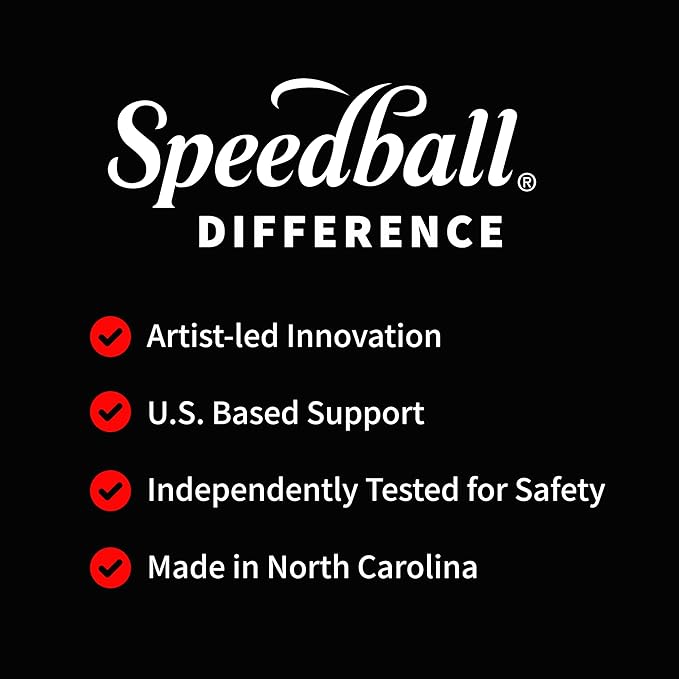 Speedball Block Printing Baren - Comfortable Wooden Handle, Made in the USA - 4 Inches (4139)