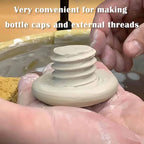 Pottery Clay Threading Making Kits, Clay Tap and Die Set for Jars and Lids Caps Thread (2 Inch Silk Black)