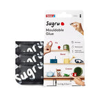 Tesa Sugru Super Glue - Waterproof Wood Glue for Home Improvement & Crafts - Use as a Poster Putty or Silicone Adhesive for Repairing & Bonding - 3 Pack - Black (3.5g/ea)