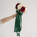 HUIHUANG Hunter Green Satin Ribbon 2 inch Double Side Green Satin Fabric Ribbon for Christmas, Crafts, Bows Making, Flower Bouquet Wrap, Gift Wrapping, Wedding Decor, Home Decor, Hairs-25 Yards/Roll