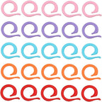 Hilsayum 120pcs Knitting Stitch Rings Plastic Stitch Markers with Transparent Storage Box Multicolor Crochet Locking Ring for DIY Sewing (Multicolor)