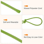MECCANIXITY Waxed Cord 1mm Waxed Thread 87 Yard Wax String Leather Cord for Bracelet Making, Necklaces, Beading, Jewelry Making and DIY Crafts(Grass Green)