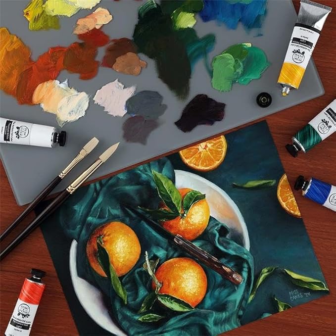 Tusc & Pine Artist Oil Paint - Cadmium Burgundy, 40 ml, Non-Yellowing, Rich & Creamy Consistency, Maximum Pigment Load, Small Batch Milled Oil Paints Made in the USA for Professional Artists