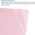 PATIKIL A4 Size Guided Reading Sheet, 5pcs Correction Lighting Gel Filter Colored Overlay Transparent Color Film for Classroom Photo Studio, Pink