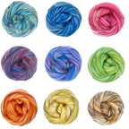 Revolution Fibers – Constellation Range Roving (8 Ounces) | Multicolored Tonal Blend of 70% Dyed Merino and 30% Tussah Silk Combed Top | Soft Fiber for Felting, Spinning, Knitting (Taurus Purple)