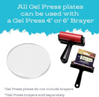 Gel Press Monoprinting Print Plate - 4” Circle (10.2 cm) Gel Plate - Printmaking Supplies - Reusable Gel Printing Plates for Press Art for Card Making, Scrapbooking, Journaling, Arts & Crafts