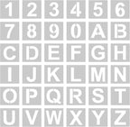 WISYOK 1 Inch 36 Pcs Letter Stencils and Numbers, Reusable Plastic Alphabet Art Craft Templates for Wood, Wall, Fabric, Rock, Signage,Cake,DIY