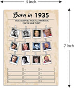 QUPT 1930s-themed Birthday Party Game Cards, Pack of 31 Cards for Adults, 5x7 Inches, Unisex, No Batteries Required