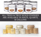 Tried & True Superior Varnish Oil Wood Finish, Quart - Natural Pine Resin & Linseed Oil, Ideal for Interior Furniture, Tables, Countertops - Non-Toxic, Scratch Resistant & Durable