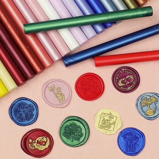 Silver Wax Sealing Sticks - 10pcs for Seal Stamps, Compatible With 0.43'' Glue Gun (Silver)