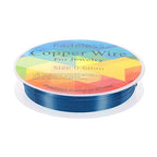 HARFINGTON 13ft Jewelry Wire, 22 Gauge (0.6mm) Brass Craft Soft Metal Tarnish Resistant Copper Beading Wire for Jewelry Making Supplies Crafting, Blue