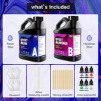 70OZ Epoxy Resin Kit, Clear Resin Epoxy Kit (35OZ×2), Self-Leveling Coating & Casting for Art Crafts, Jewelry Making, Molds, Art Resin, Not Yellowing & Bubble Free, 1:1 Easy Mix