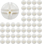 Wire Cube Plastic Connector 50Pcs Wire Grid Cube Organizer Connector for Modular Closet Storage Organizer and Wire Shelving (White)