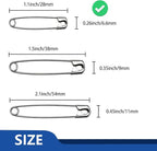 ZIPCCI 1000 Pcs 1.1 inch Nickel Plated Mini Safety Pins