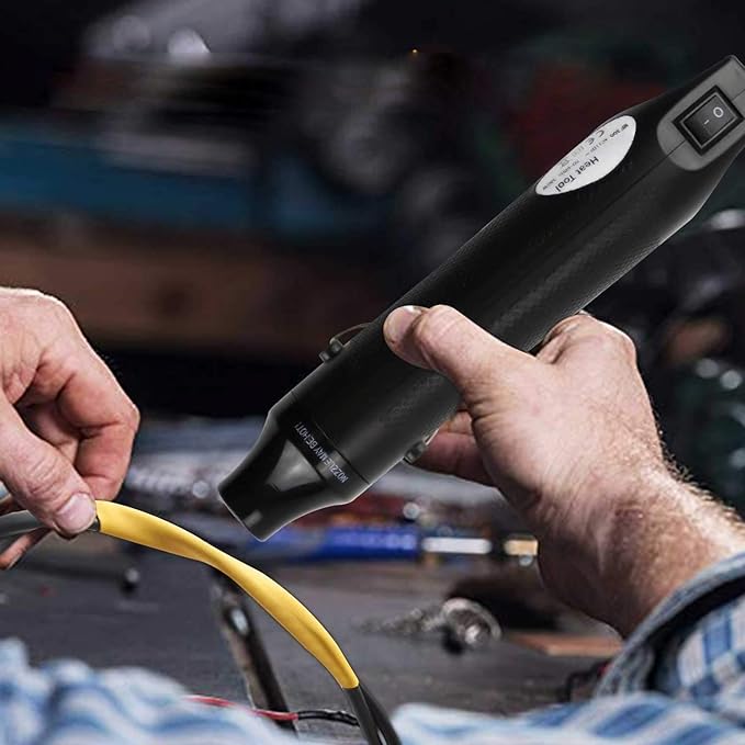 Mini Heat Gun, 300W Dual Temperature Hot Air Gun (110V) with 6.6ft Long Cable & Reflector Nozzle - Ideal for Epoxy Resin Crafts, Shrink Wrapping, Embossing & Vinyl Wrap (‎MF300 Constant Temperature)