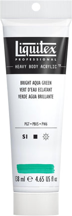 Liquitex Professional Heavy Body Acrylic Paint, 4.65-oz (138ml) Tube, Bright Aqua Green