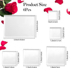 Acrylic Blocks & Stamp Block - 6PCS Clear Display Stand, Acrylic Blocks for Stamping, Jewelry, Cosmetics, Wedding Flat Lay Photography Props
