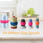 Simthread 63 Colors Compatible with Brother Polyester Embroidery Machine Thread + 20 Thread Holder Kit