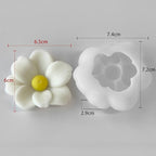 2 Pack Tulip Flower Succulent Peony Half Open Rose Bud Cylinder Candle & Resin Mold - Resin Casting Silicone Molds for Home Decor & Candle Making Wave Spiral Mold