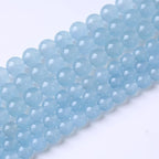 35PCS 10MM Natural Cyanihalite Round Loose Stone Beads for Jewelry Making DIY Energy Stone Healing Power Bracelet 15"
