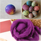 3.53oz Wool Roving Yarn, Fiber Roving Wool Top, Needle Felting Supplies, Pure Wools, Chunky Yarn, Spinning Wools for Needle Felting Wet DIY Hand Spinning (Purple)