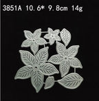 Lapoo Metal Cutting Die for Scrapbooking, 3D Backgrounds Frame New Cutting Dies DIY Album Card Making Decor Paper Craft Metal Die Cuts Party Wedding Decorations (Splendid Poinsettia 4.2 x 3.9 in)