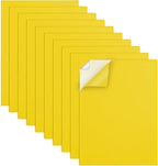 MEARCOOH Self Adhesive Foam Sheets, Yellow 9x12 Inch 2mm Sticky Eva Foam Paper for Crafts Cardmaking Photo Frames Classroom Scrapbooking Christmas Crafts (Yellow 10 Sheets)