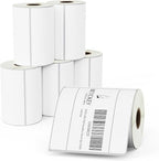 BETCKEY - 4" x 4" (102 mm x 102 mm) Shipping & Large Square Removable Film Label - Durable Waterproof - Compatible with Zebra & Rollo Label Printer [6 Rolls, 2100 Labels]