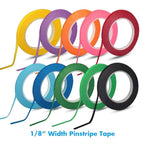 selizo 10 Rolls 1/8” Whiteboard Pinstripe Tape Dry Erase Board Tape Line Thin Striping Graphic Chart Art Tape Grid Lining Tape for White Board, 10 Colors