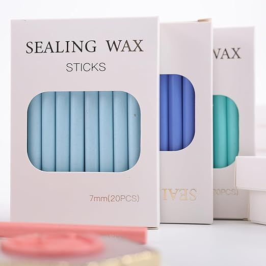Pearl White Wax Seal Sticks, ONWINPOR 20pcs Glue Gun Wax Sealing Sticks for Wax Seal Stamp, Mini Glue Gun Wax Seal Sticks Suit for 0..28'' Glue Gun (Pearl White)